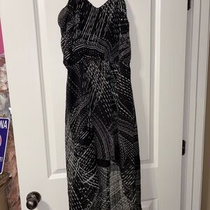 Elegant Black and White Women's Dress